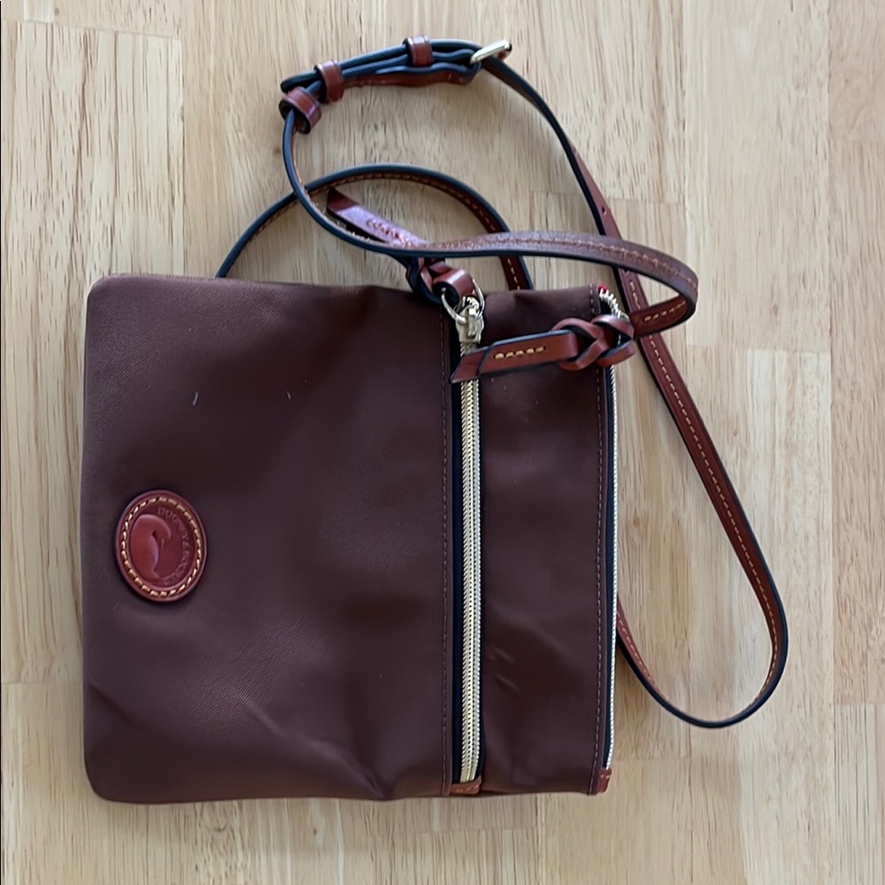 Dooney & Bourke Brown Crossbody Bag with Tan Trim